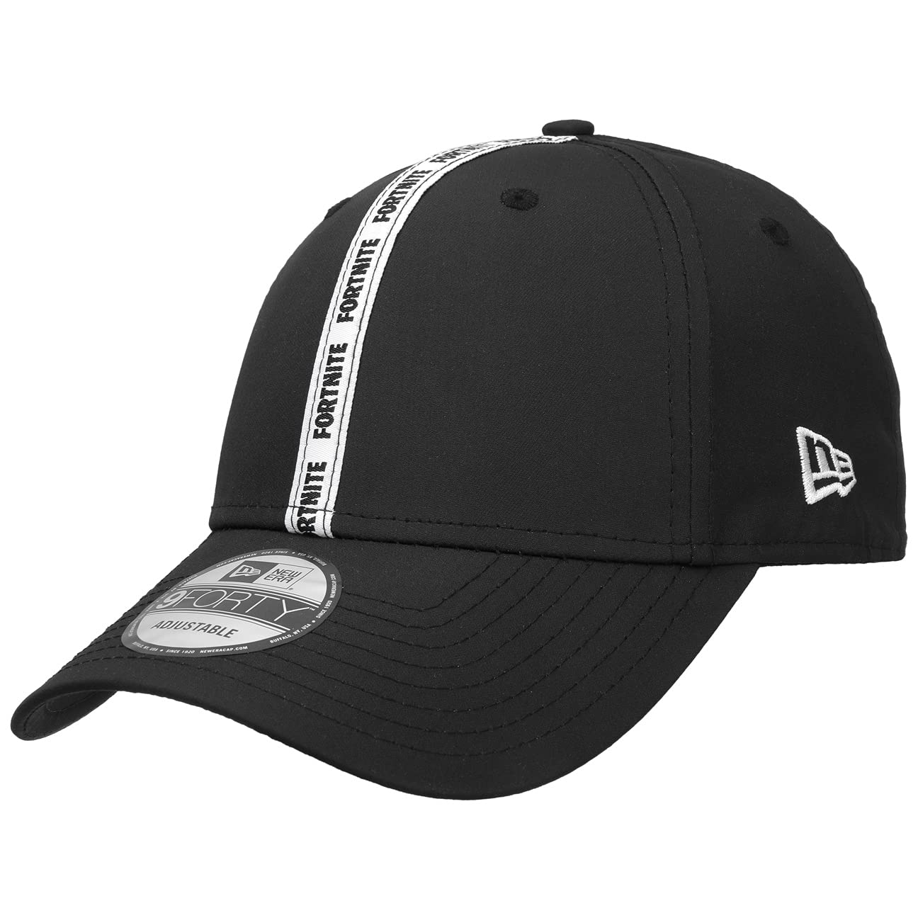 New Era Women's Black 9Forty Tape Fortnite Capera Baseball Cap Curved Brim (One Size - )
