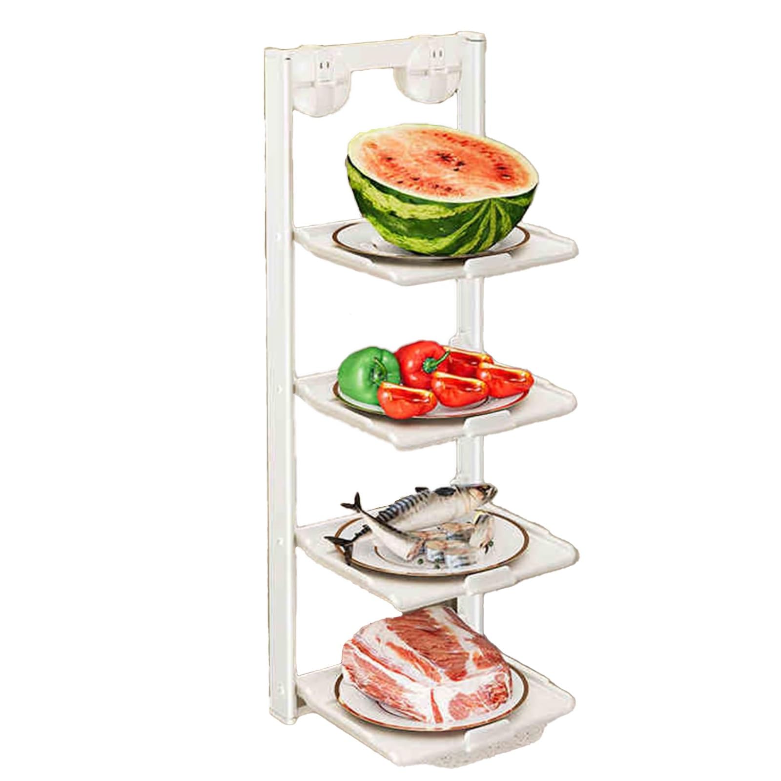 Égouttoir à vaisselle ultra fin pliable avec ventouses pour l'organisation murale