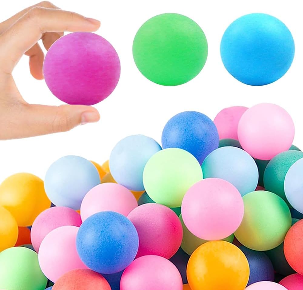 Pelotas de Ping Pong, 3 Pelotas de Ping Pong de 40 mm, Multicolor, para Tenis de Mesa y Artesanías, 3 Sets de 1 Paquete