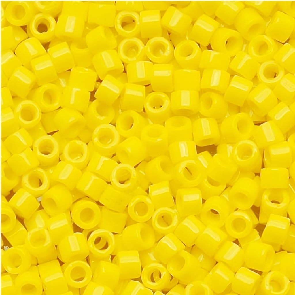 50 Grams Miyuki Delica Bead 11/0 Opaque Yellow Bulk Bag DB0721-50
