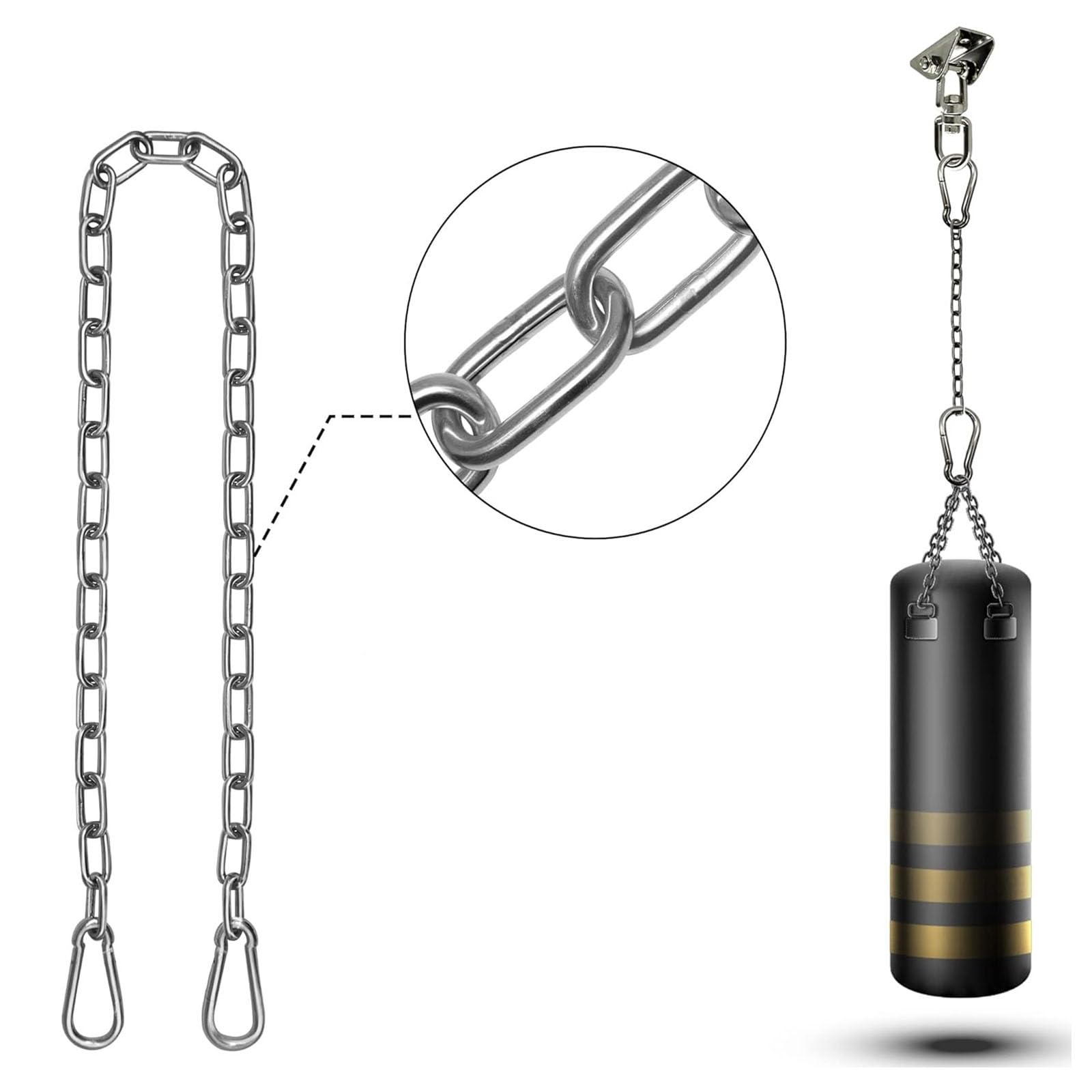 Rostfreie Deckenaufhängung, drehbare Hakenhalterung, 250 kg, für Hängematten Innen und Außenbereich, Hängebettausrüstung, korrosionsbeständiges Hänge Hardware Set