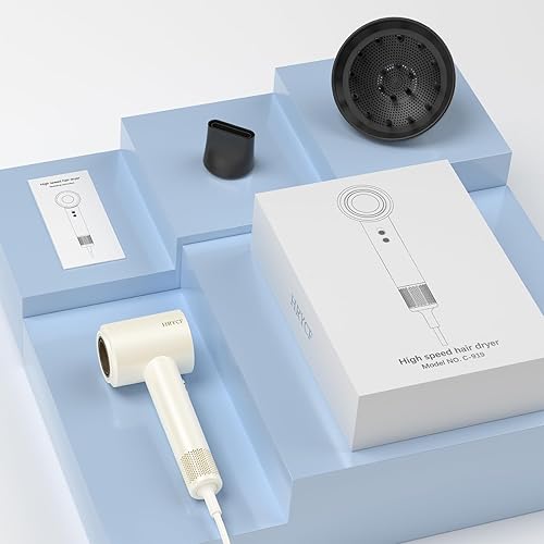 Miniatura 8 de Secador de pelo, 160000 RPM con motor sin escobillas de alta velocidad para secado rápido, secador de pelo ligero iónico profesional, termocontrol