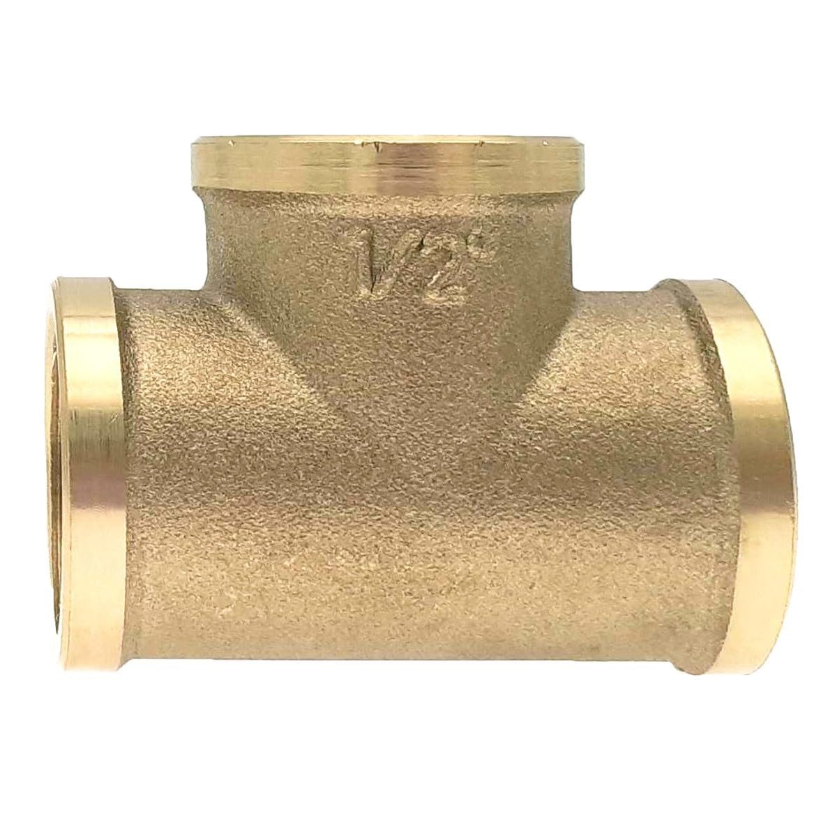 Raccord té égal 3 voies femelle en laiton à visser laiton Ø 1/2" - lot de 10
