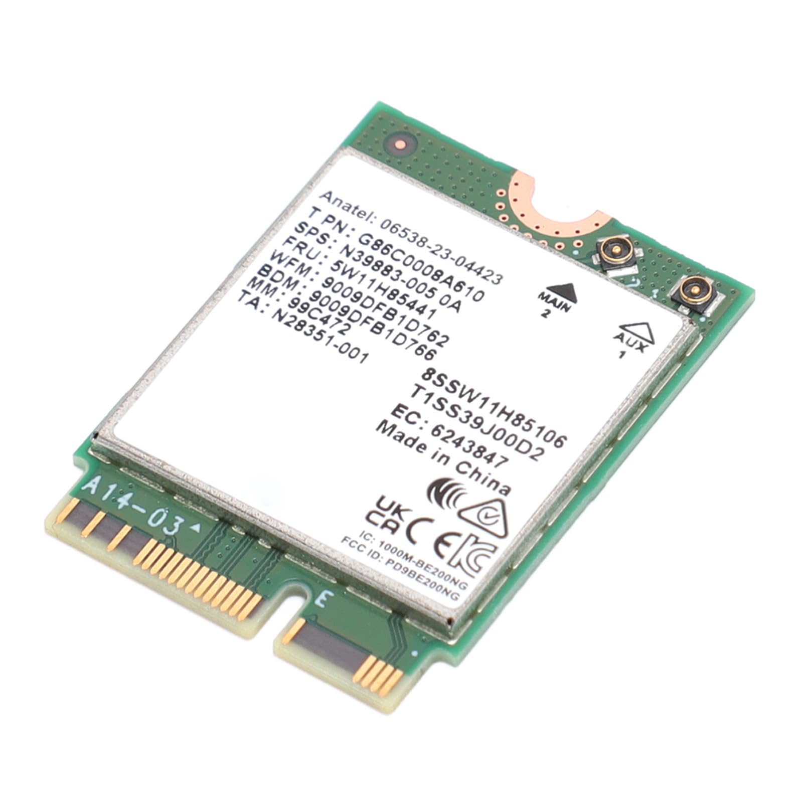 ASHATA Scheda WiFi 5G alta compatibilità Adattatore di rete per 10 11 Bluetooth 5.4 574 Mbps 2400 Mbps 5800 Mbps (senza antenna)