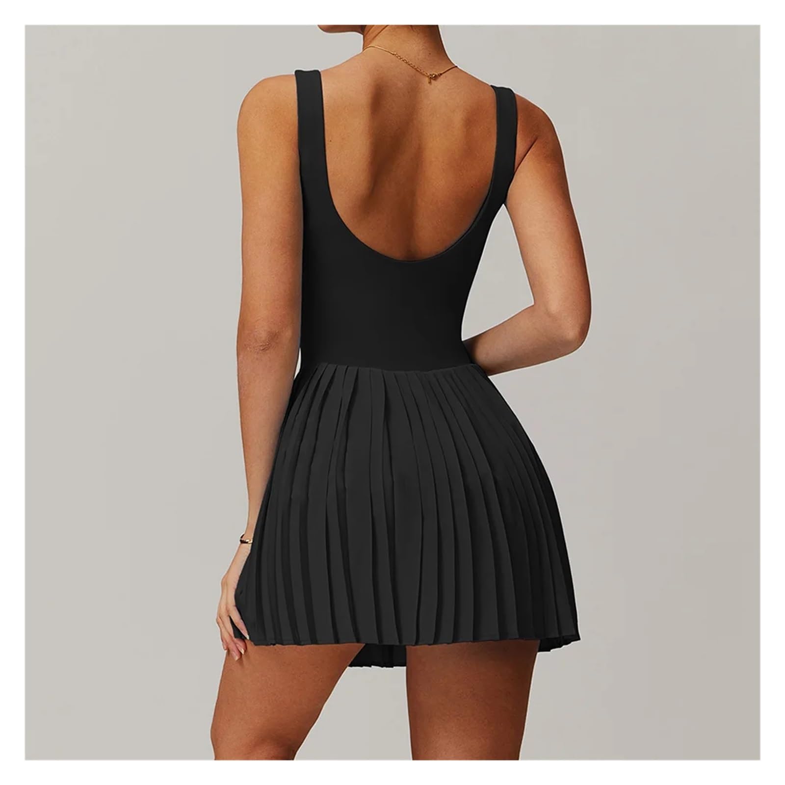 Mono de Yoga for Mujer, Falda de Tenis, Parte Inferior antideslumbrante, Traje Deportivo for Correr y Fitness con Bolsillo