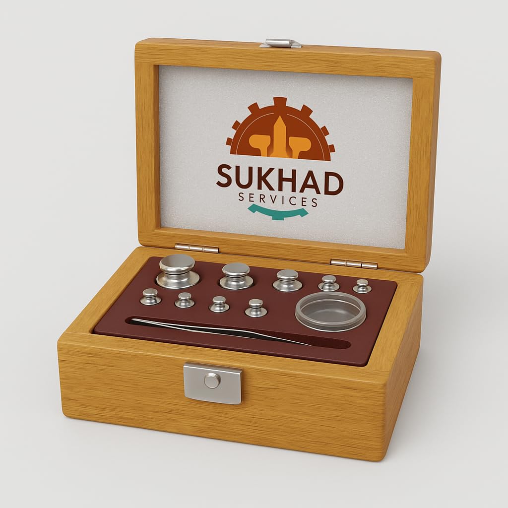 SUKHAD SERVICES Weight Box Physical Brass C.P,1gm to 100gm Physics Lab Equipment Weight calibration Weight measurement Mass standards Scientific Product Laboratory and Scientific Product