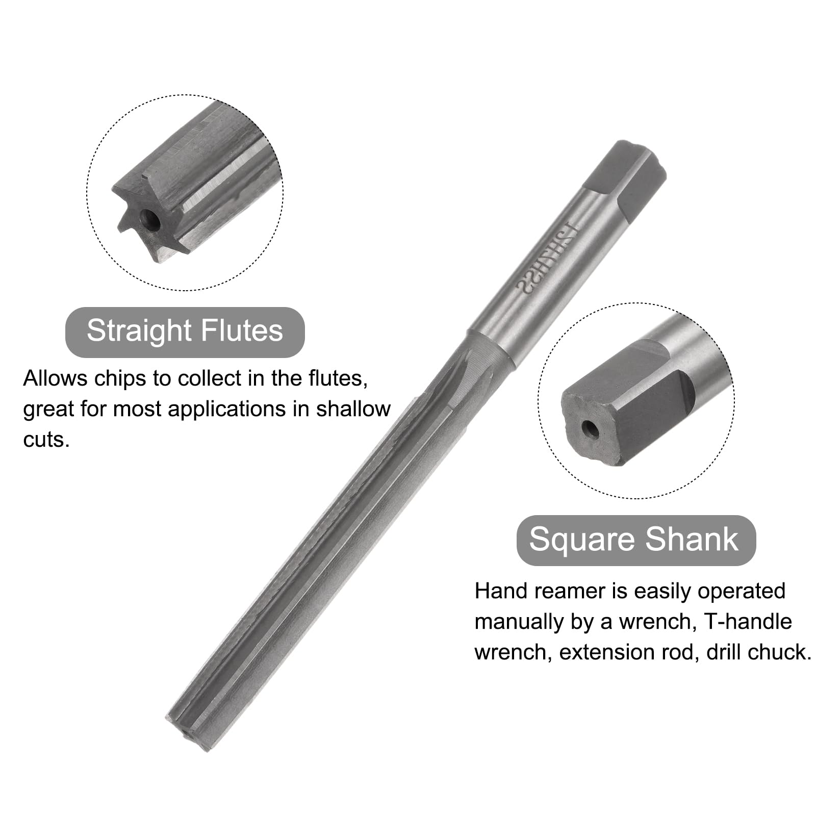 QUARKZMAN Handruimers, 5 mm H7 metrische ruimer, boor voor metaal, hout