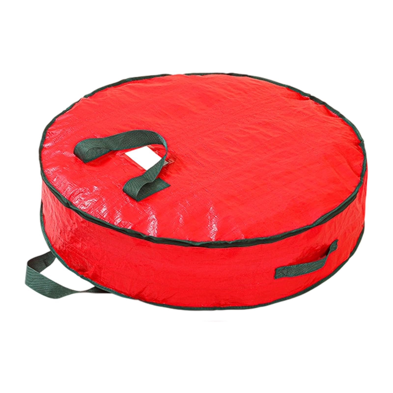Tsophreniq Christmas Wreath Storage Bag Round Dustproof Waterproof Organizers with Carry Handle for Holiday Decorations Round Holiday Decoration Organizers