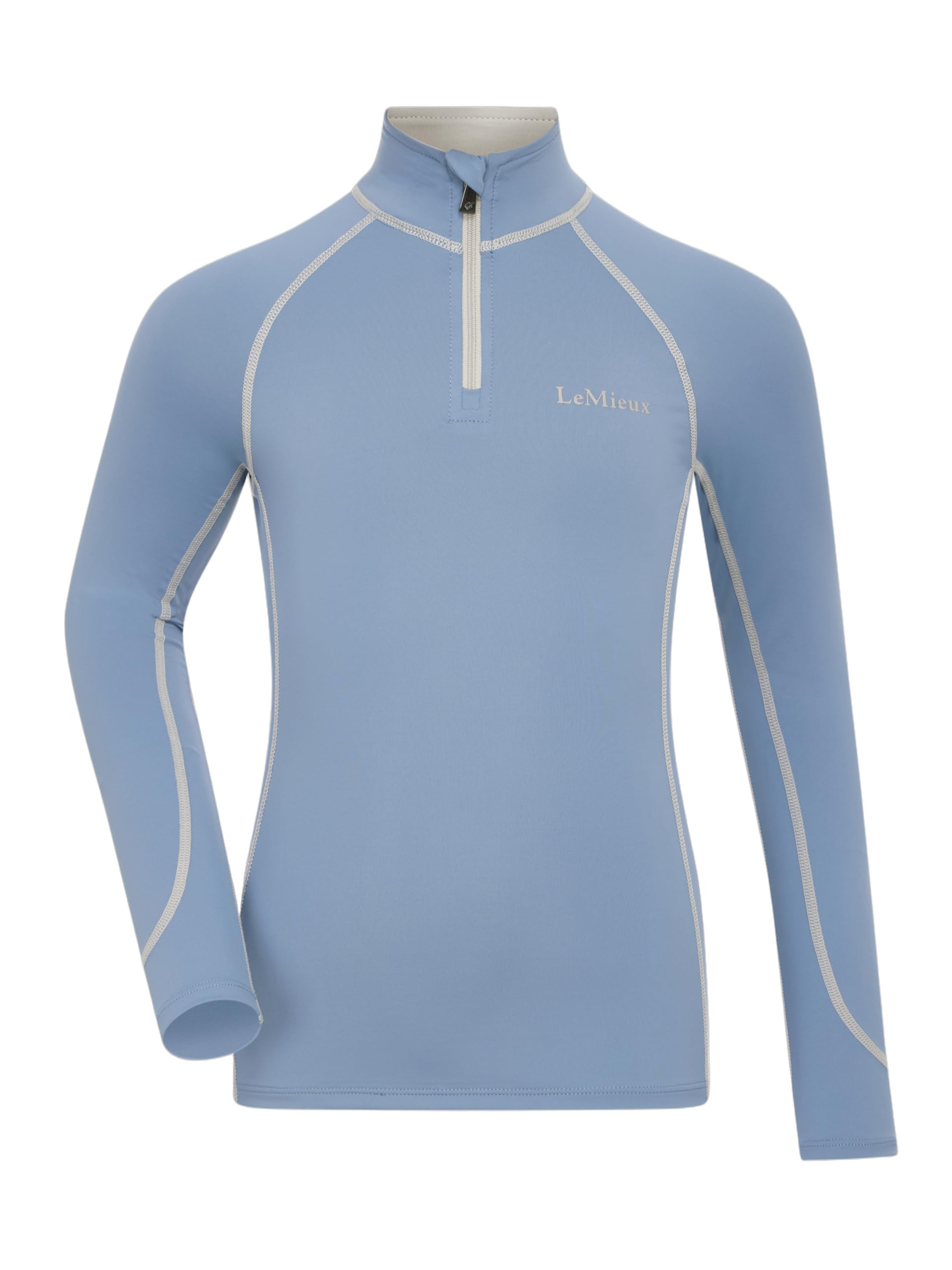 LeMieux Mini Classique Base Layer - Childrens Equestrian Horse Riding Long Sleeve Top - Ice Blue - 9-10years