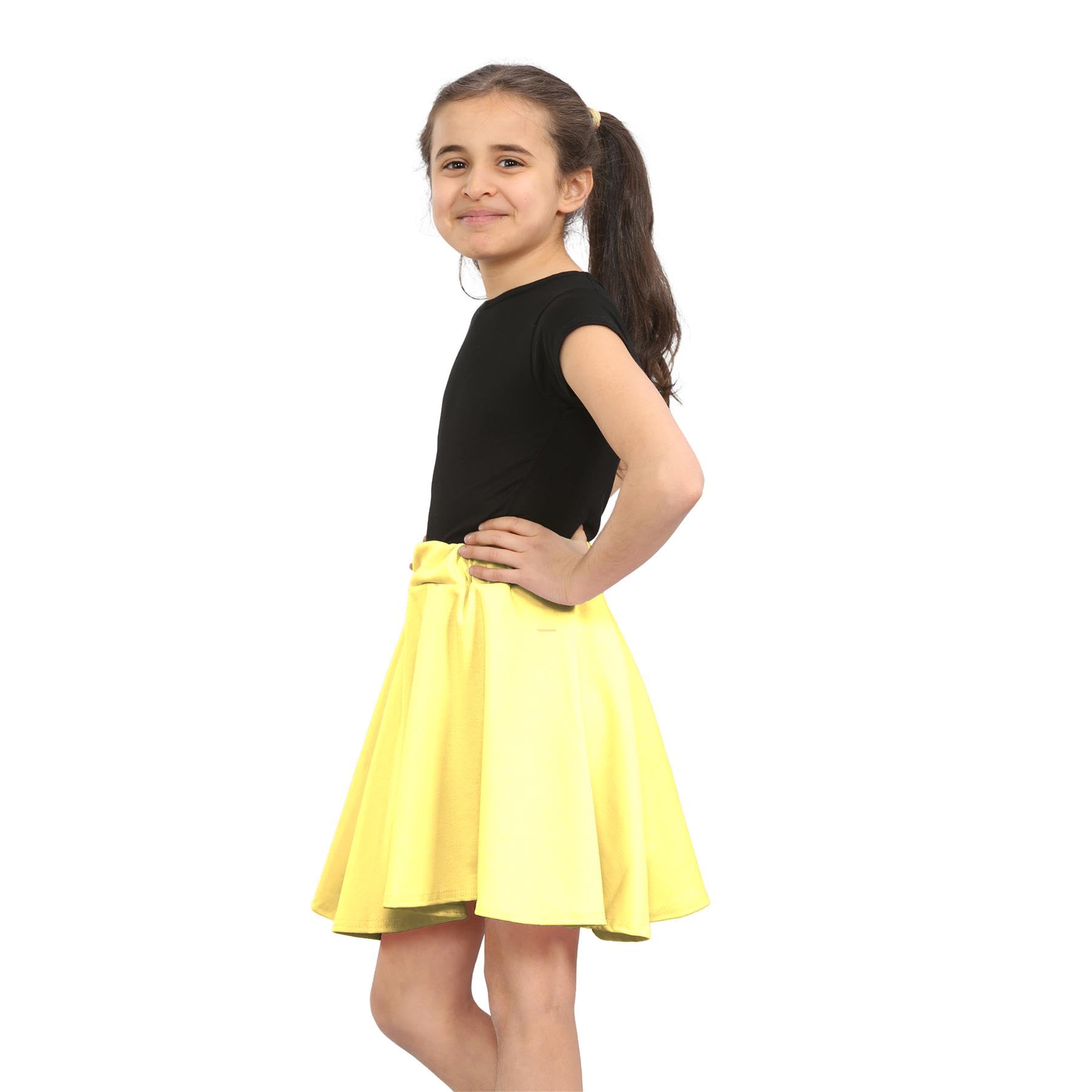 Falda de skater para niñas y niñas con cintura alta, diseño de rayas