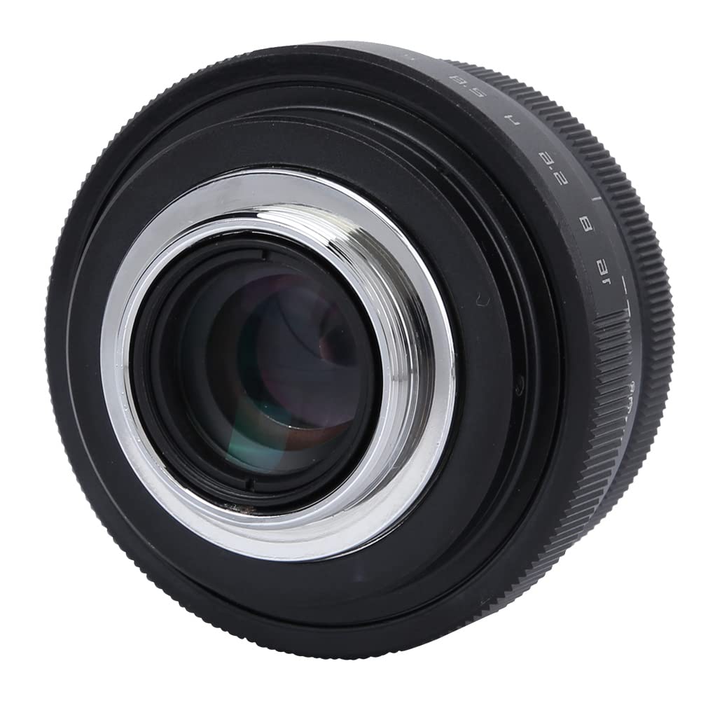 01 02 015 Mirrorless Camera Lens, Practical Alloy Case Advanced Optical Elements Super Clear Vision Wide Angle Lens for Warehouses(Black)