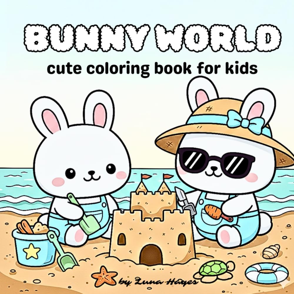 Bunny World: Cute Coloring Book For Kids