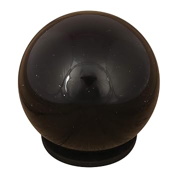 CRAFTSTRIBE Black Tourmaline Sphere Stone Ball with Ring Stand Aura Balancing