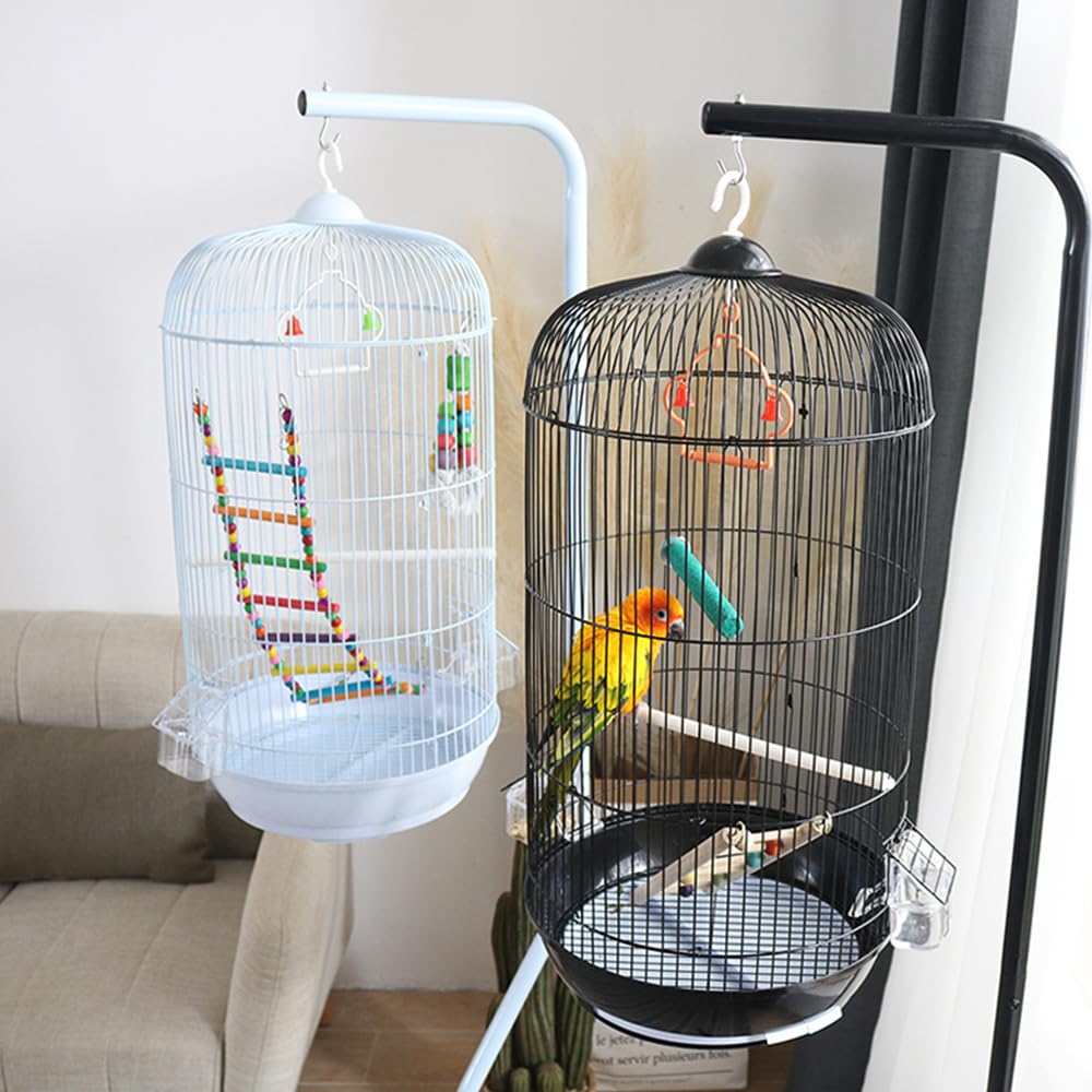 Robusto Supporto In Metallo Con Quadrupode Per Gabbie Per Uccelli Di Grandi Dimensioni Bianco Ica