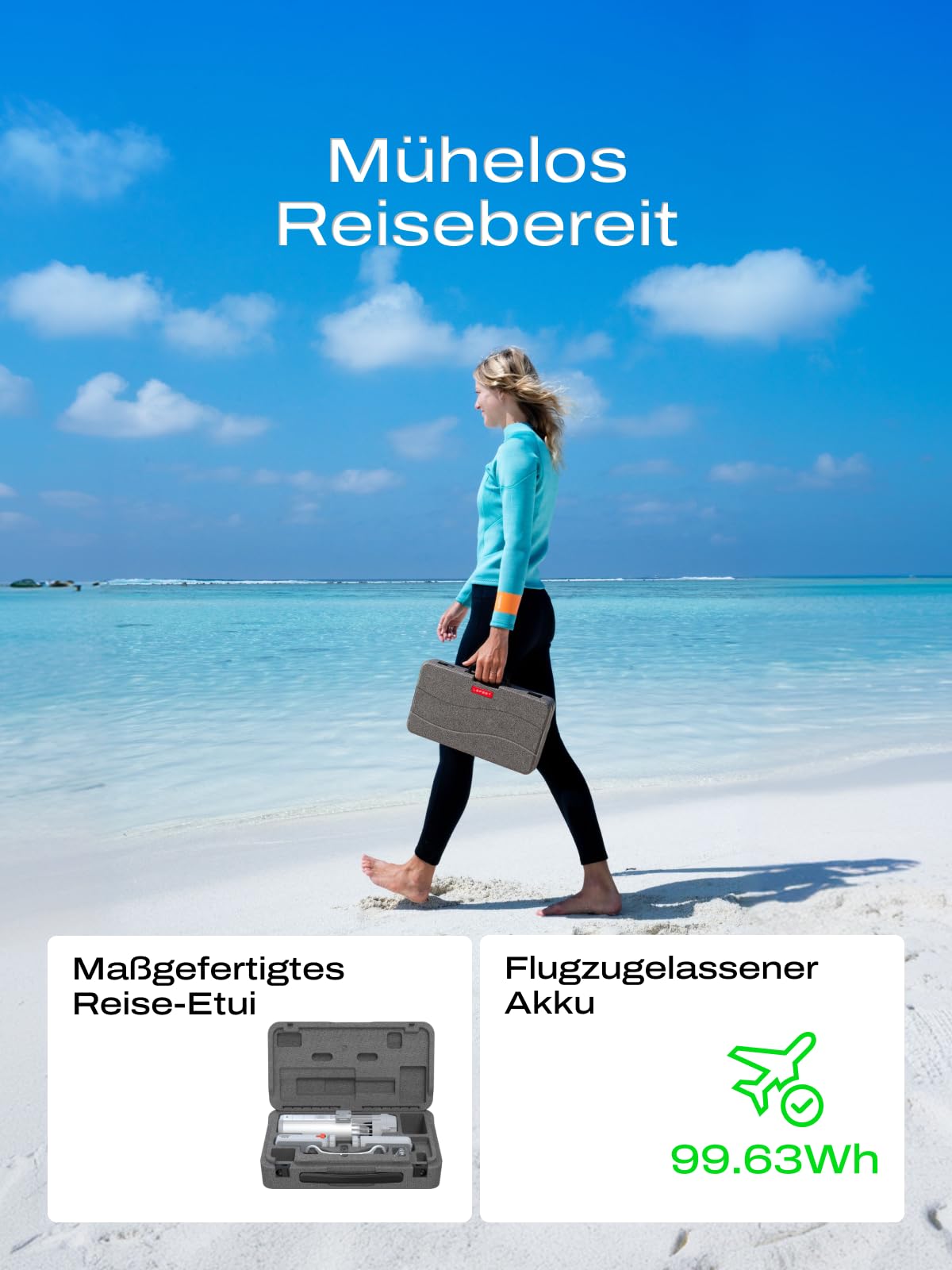 LEFEET P1 Lite Unterwasser Scooter, Tragbarer Tauchscooter für Erwachsene mit 4 Geschwindigkeitsstufen, 60 Min. Laufzeit & 60m Tauchtiefe, Wasserscooter mit Kamerahalterung für Schnorcheln, Pool