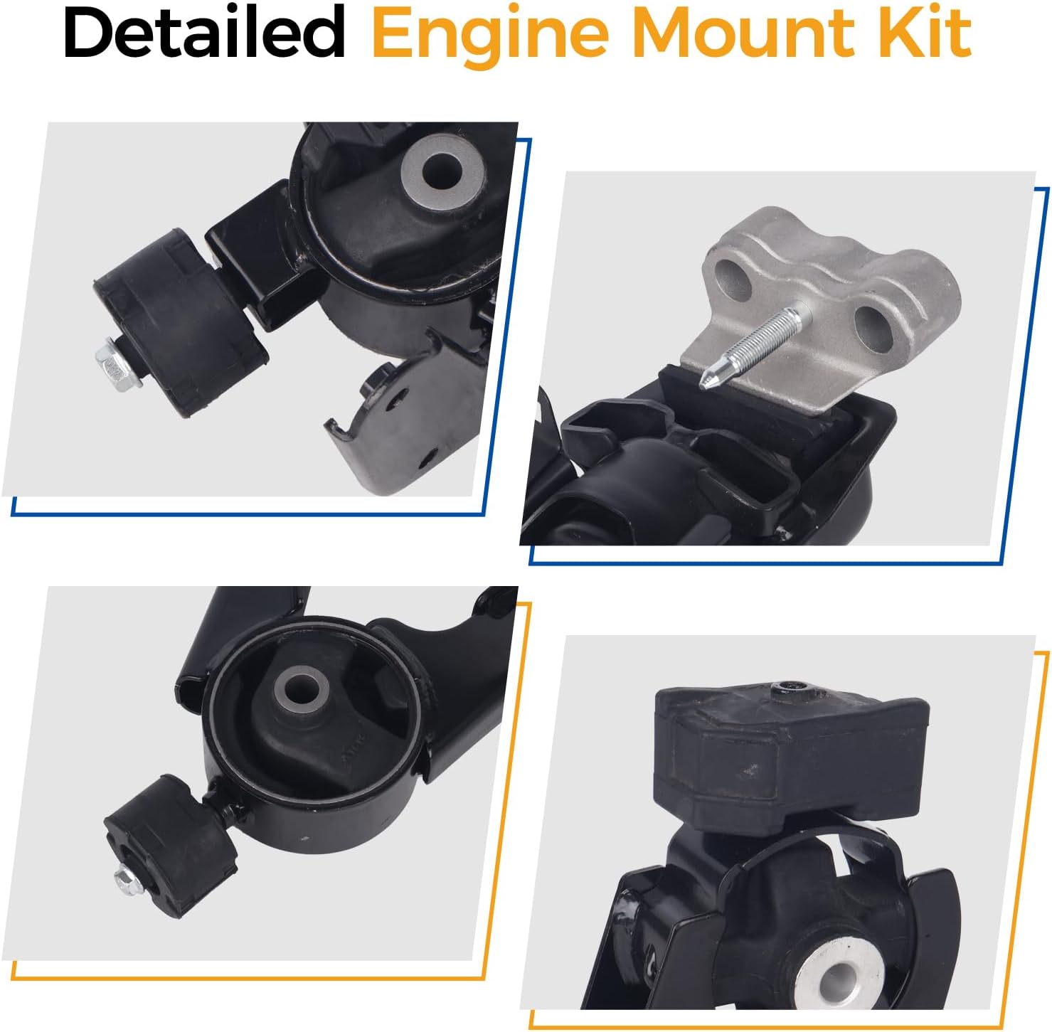 PAROD 4PCS Engine Motor Mount Kit Fit for 2009-2010 Pontiac Vibe, 2009-2013 Toyota Corolla, 2009-2013 Matrix 1.8L L4 Replace#A62015 A62023 A62027 A62022