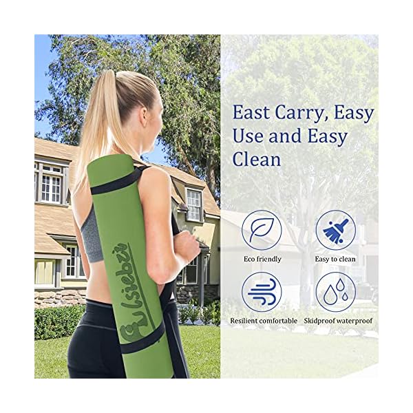 Alsiebzi-Yoga-Mat-6mm-Non-Slip-TPE-Yoga-Mat-with-Carrying-Strap-Eco-Friendly-Fitness-Exercise-Mat-Workout-Mat-for-Yoga-Pilates-and-Floor-Exercises Alsiebzi Yoga Mat, 6mm Non-Slip TPE Yoga Mat with Carrying Strap, Eco Friendly Fitness Exercise Mat, Workout Mat for Yoga, Pilates and Floor Exercises (Green+black)