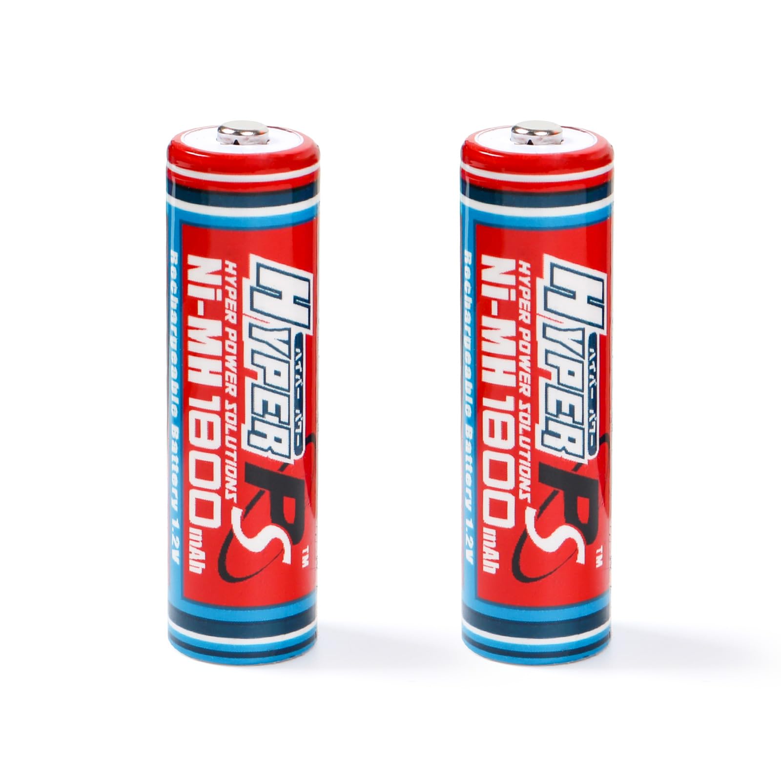 HYPERPS 1.2V AA 1800mAh Ni-MH Rechargeable Battery for High-Drain Devices, Quick Charge (2)