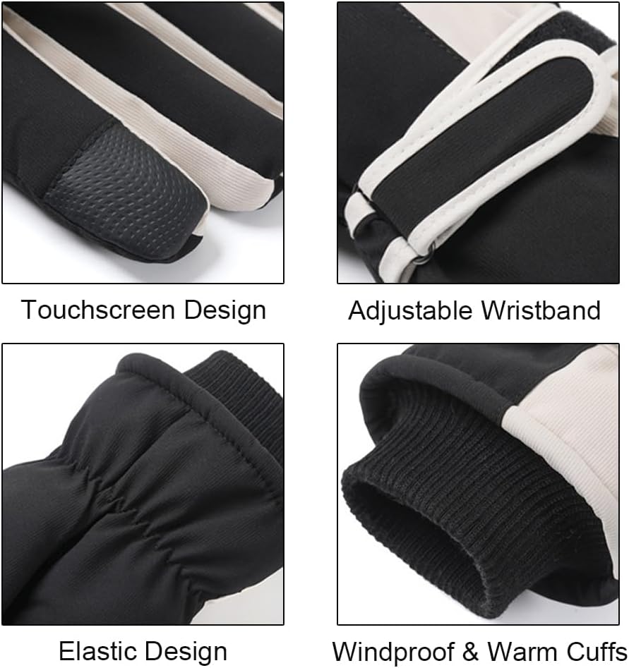 FGSS Winter Ski-Gloves for Men - Warm Water-Repellent Snow Gloves Cold Weather Snowboard Mittens - Image 3