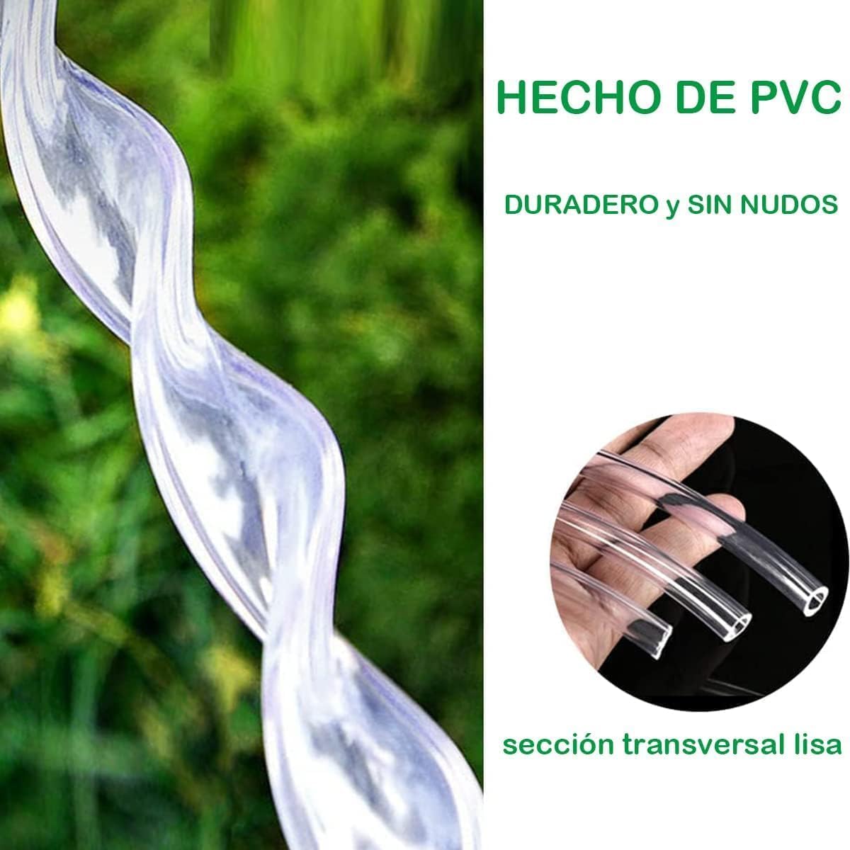 Tubo Flexible Transparente PVC 20 Metros 8mm x 10mm Manguera Nivel Líquidos