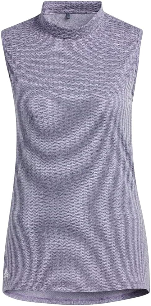 adidas Women's Essentials Mock Neck Sleeveless Golf Polo Shirt