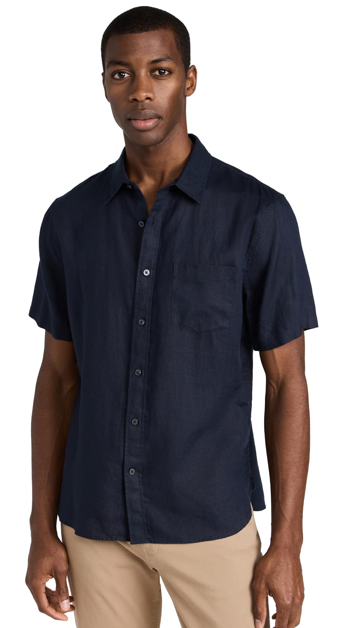 Vince Men's Linen Short Sleeve Shirt