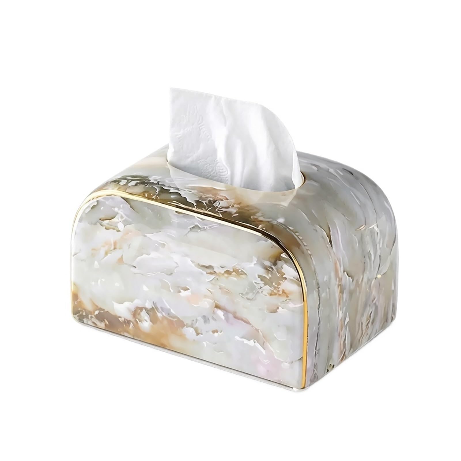 Yofab One Color Tissue Box Holder Light Luxury Creative Ceramic Tissue Box For Home Decor Office Aesthetic