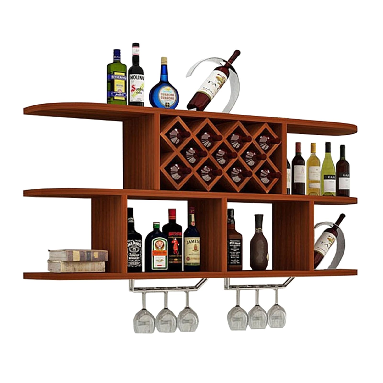 Casier à vin mural peu encombrant pour optimiser le stockage en cuisine