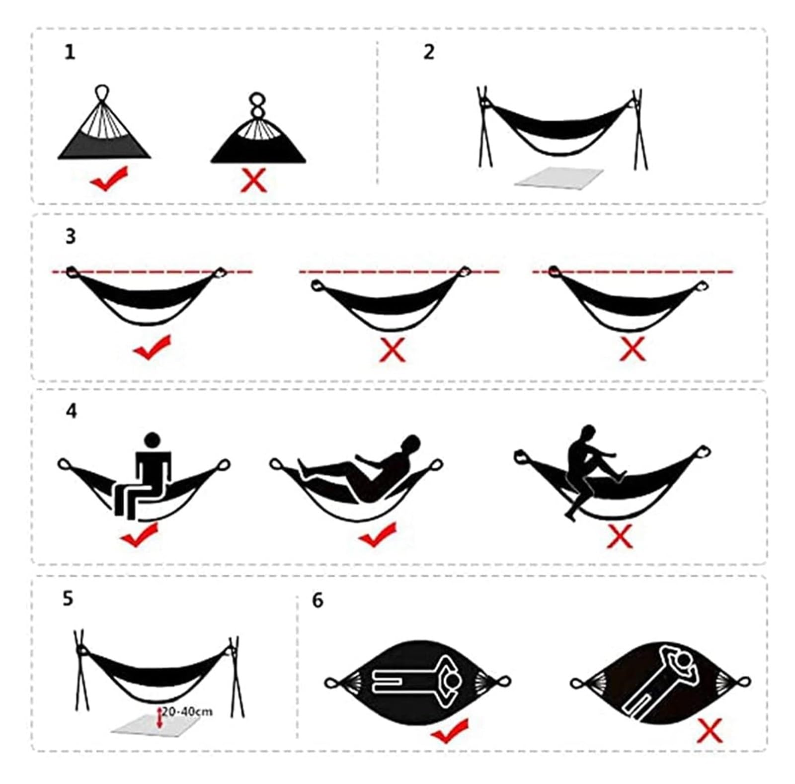 Hamac portable, hamac simple ou double for extérieur, hamac de jardin for camping, voyage, terrasse, hamacs en toile à rayures bleues et blanches, portable avec sac de transport, balançoire for intéri