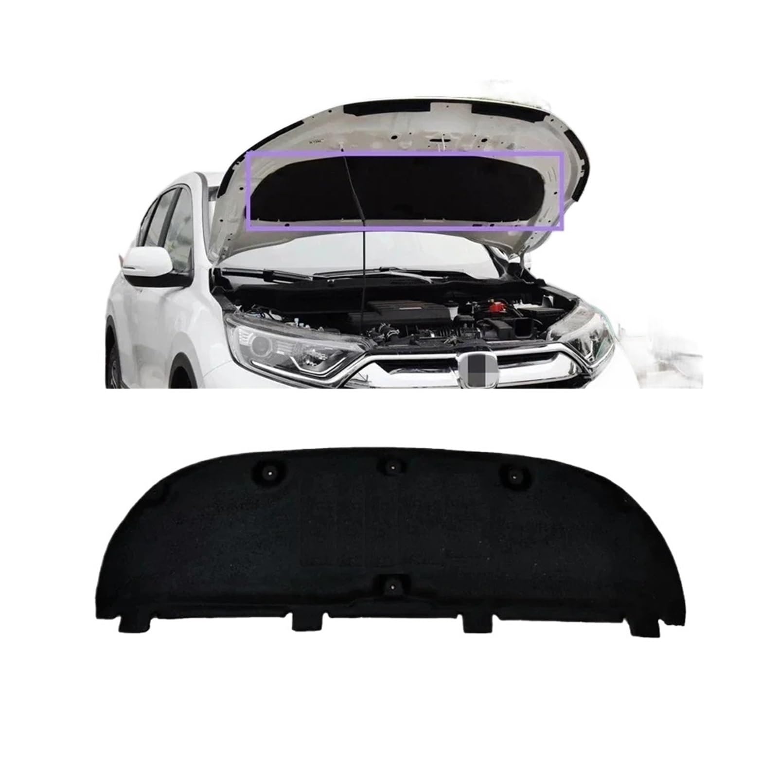 Wuqqxxqcm Brown 2017-2020 Heat Sound Insulation Cotton Pad Compatible For Honda Crv Cr-V 2017 2018 2019 2020 Accessories Soundproof Cover Firewall Mat