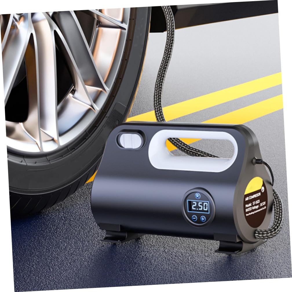 MAGICLULU Compressore d Aria Portatile per Auto Pompa per Gonfiaggio Pneumatici Biciclette e Gonfiabili Display Digitale Efficiente e Facile da Usare