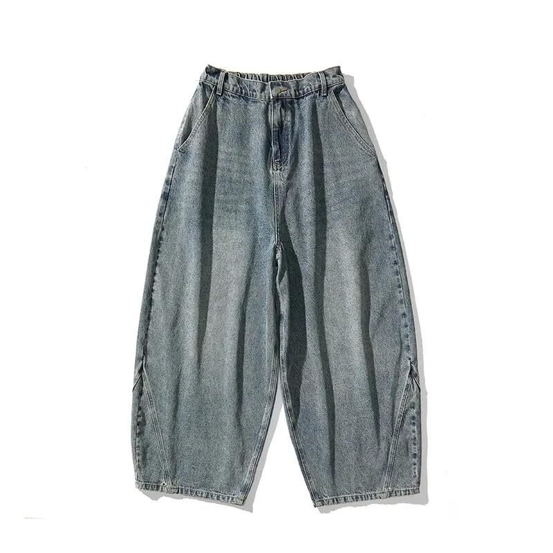 Men Wide Leg Denim Pants Harajuku Baggy Jeans Male Casual Oversized Jean Trousers3