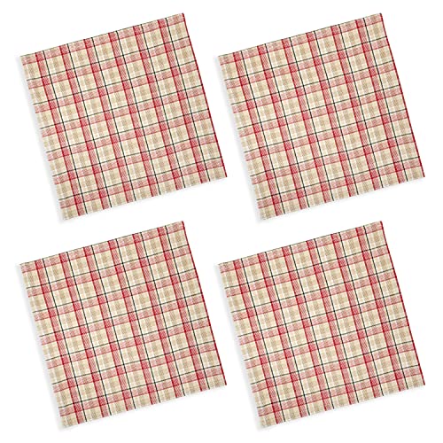 Cackleberry Home Farmhouse Plaid Fabric Napkins Woven Cotton 18 Inches Square, Set Of 4 #TOP10