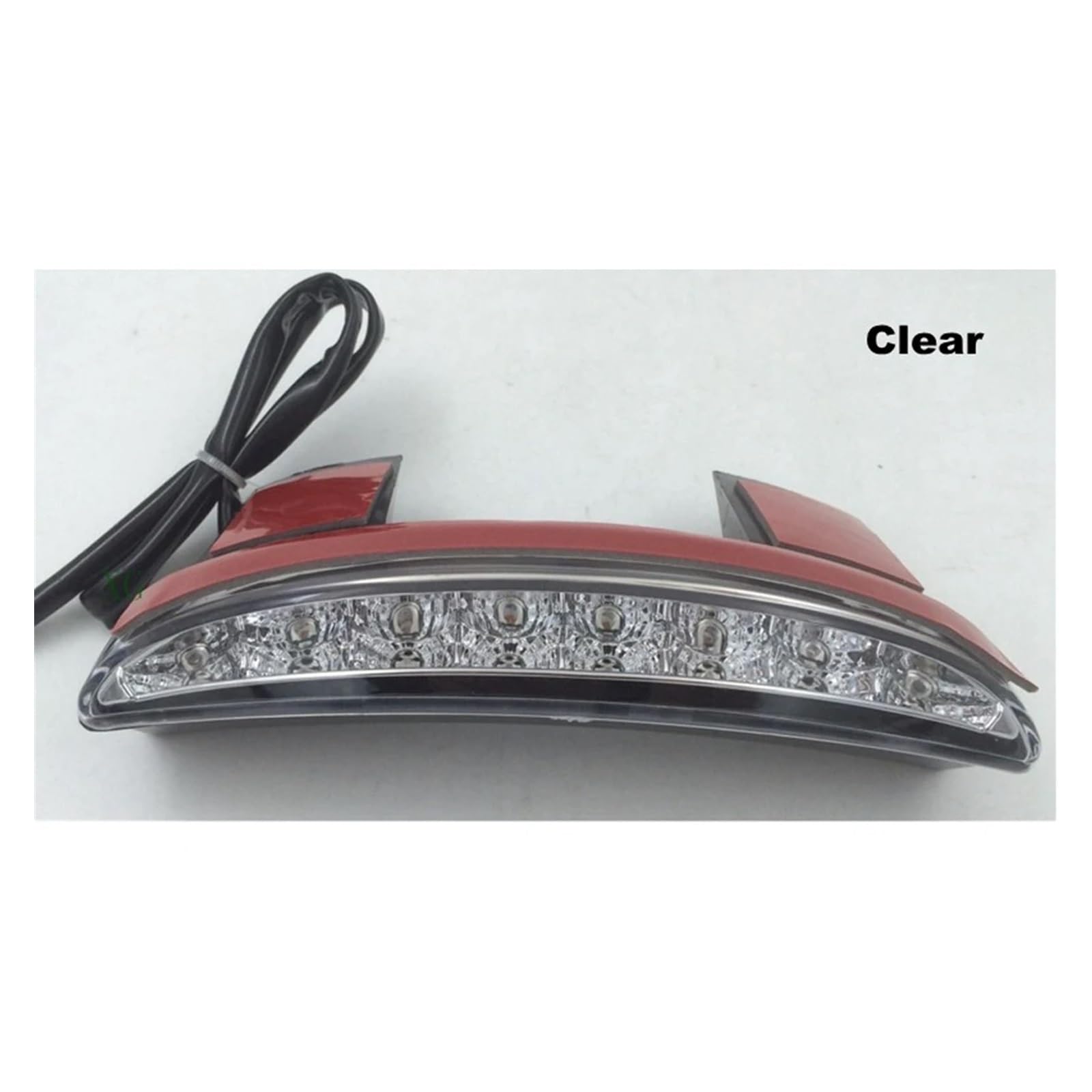 Moto Luz Trasera Freno de luz Trasera LED de Parada Trasera con Lente roja/ahumada para Motocicleta para Bobber Chopper