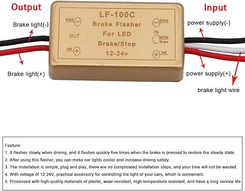 Miniatura 2 de NSKNAQI - Controlador estroboscópico de flash de 12 V 24 V, LED, módulo de control intermitente, relé de repuesto para automóvil y motocicleta