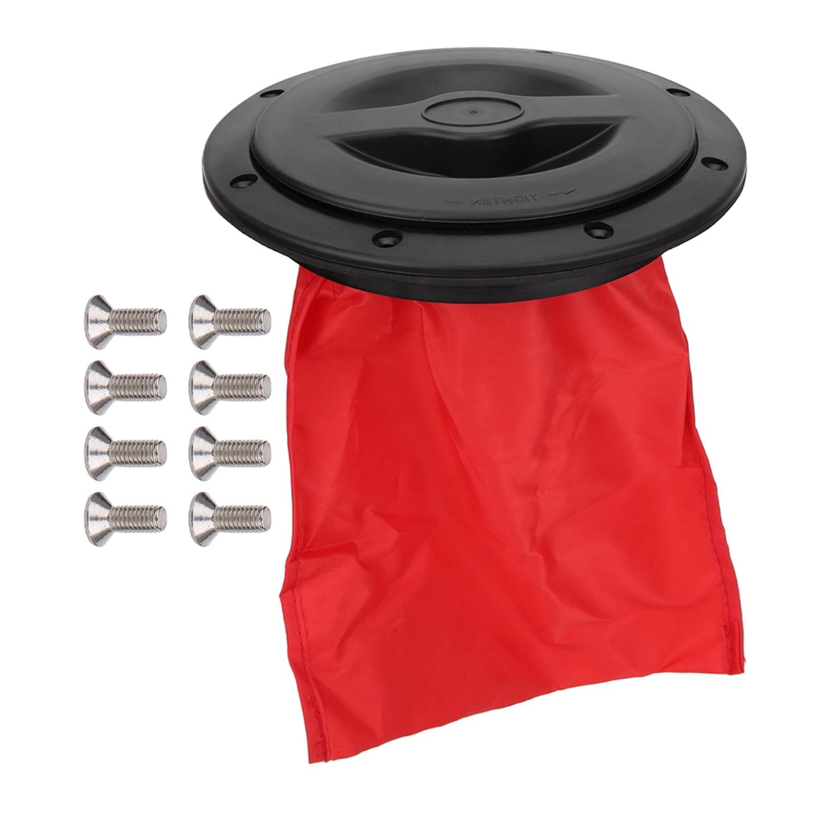 Beufee Kayak Hatch Deck Plate Hatch Cover, Round Circular Type Lid with Storage Bag Kayak Accessories (6 Inch)