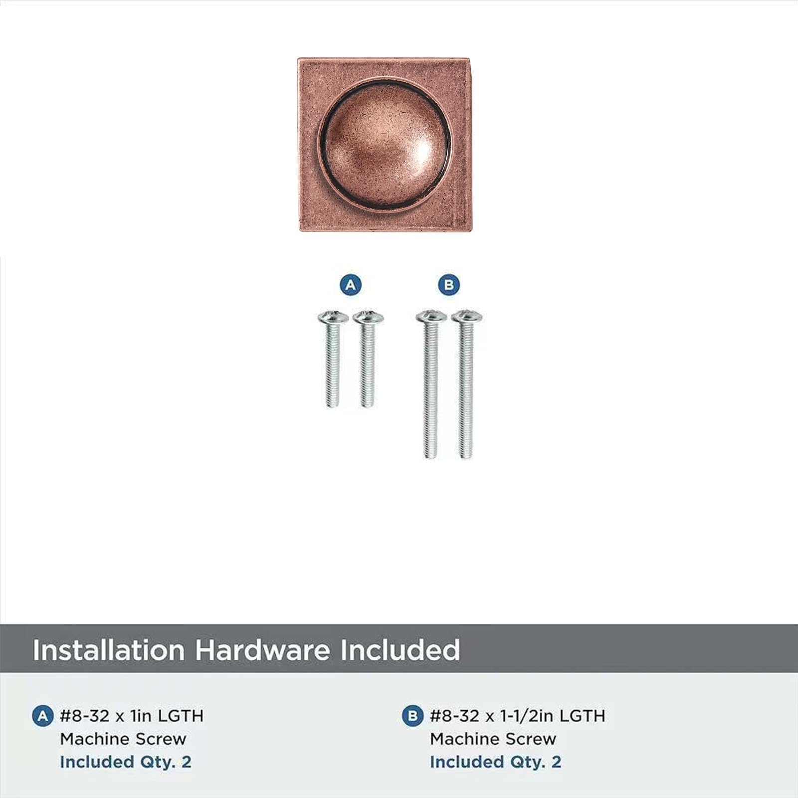 KHTUMEWARE-270+323 Round Knob, Antique Copper, 2-Pack in Antique Copper — KHTUMEWARE