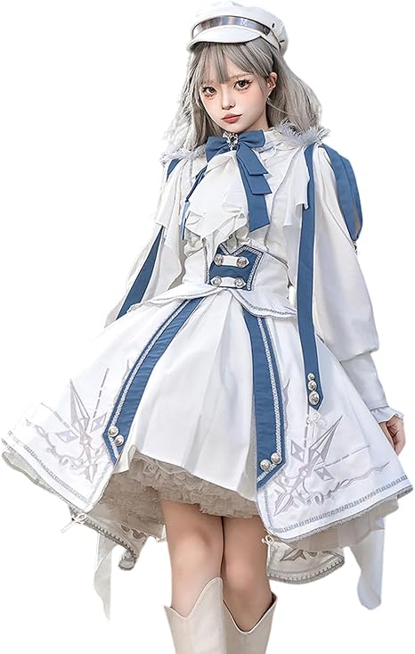 y*y様 【タイムセール】ミリタリー　ロリータ衣装 ホワイト　コスプレ 61kWM2a1fzL._AC_SX466_.jpg