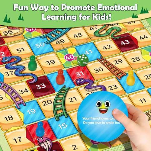 Juego de mesa educativo Emotional Ladders and Snakes para niños miniatura 6