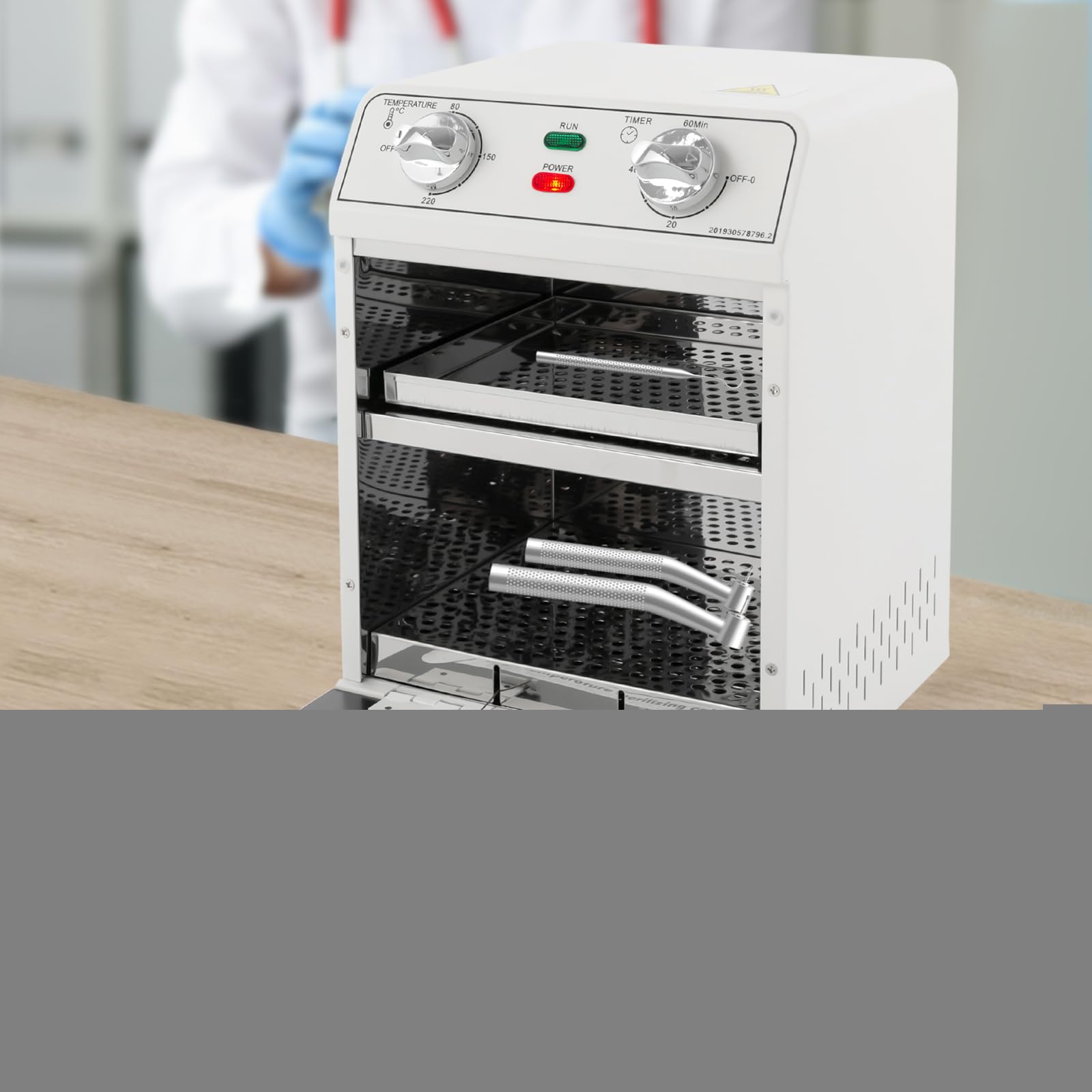 Hochtemperatur-Werkzeug-Desinfektionskabinett, Hochtemperatur-Sterilisator, Sterilisator, Sterilisator mit einstellbarer Temperatur Geeignet für Restaurants, Friseurläden, Zahnkliniken, Werkstätten,