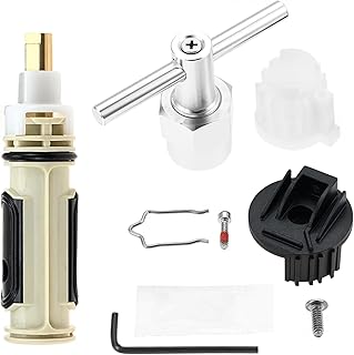 1222 Replacement Cartridge with 104421 Cartridge Puller Removal Tool, Retainer Clip & 116653 Handle Adapter Repair Kit for Moen One Hanlde Posi Temp Faucet