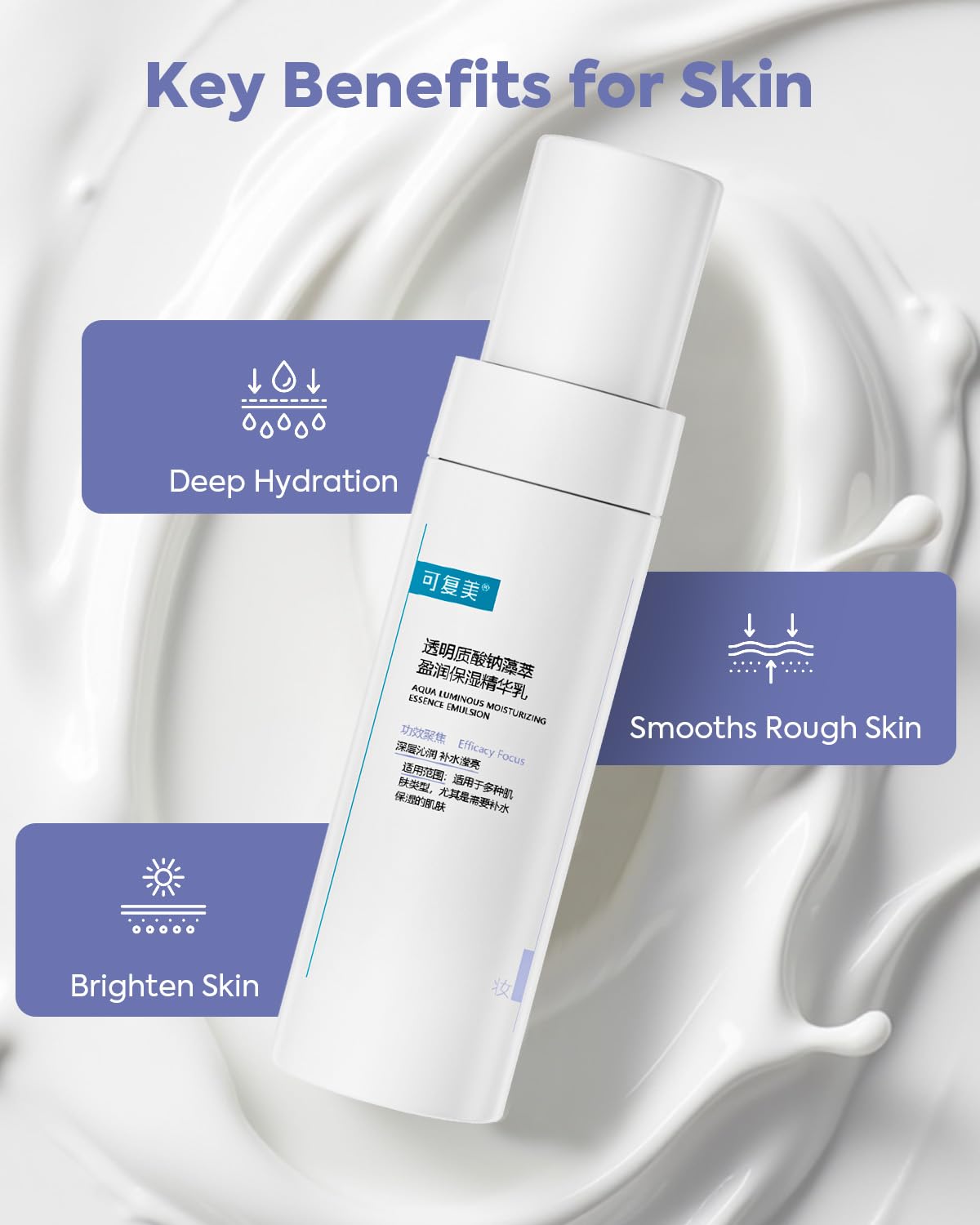 KOMFYMED Hydrating Essence Emulsion – Hyaluronic Acid Face Lotion for Sensitive Skin, Ultra-Lightweight Daily Moisturizer to Soothe Dry & Dehydrated Skin (2.7 Fl. Oz./80mL) - Image 5