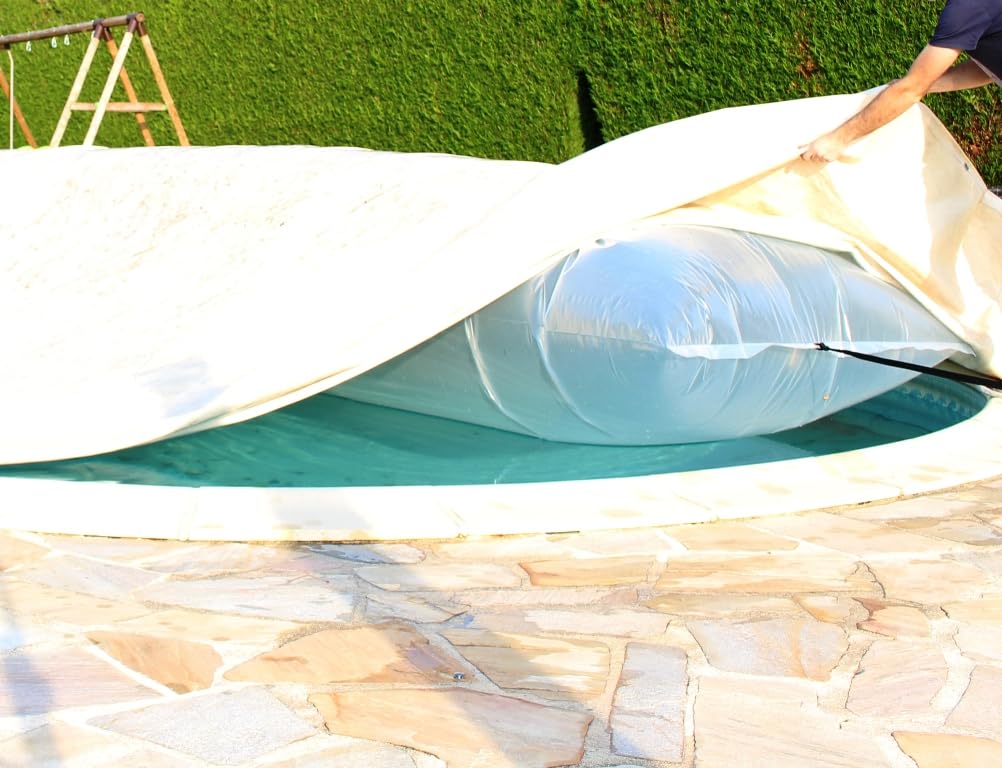 Coussin Gonflable d'hivernage Piscine Flot'Up ECO - LG 4m, Diamètre 1m - pour bâche Couverture de Piscine LG 5m - POOLCO