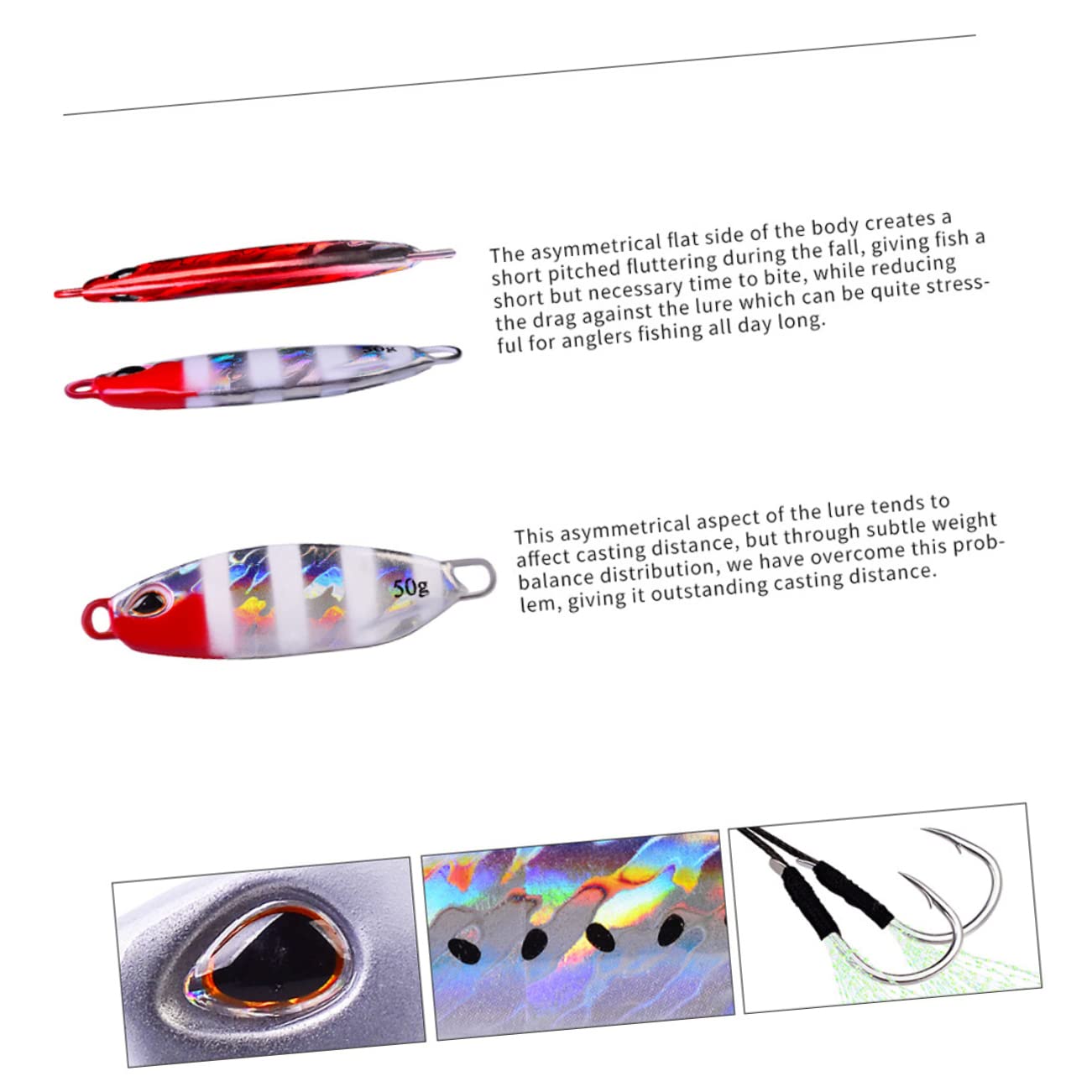 Toyvian Esche Metalliche a Forma di Pesce 5 Pezzi per Pesca All'aperto | Design Riflettente, Riutilizzabili e Resistenti All'usura, Sistema di Trasferimento della Gravità, Set da 5