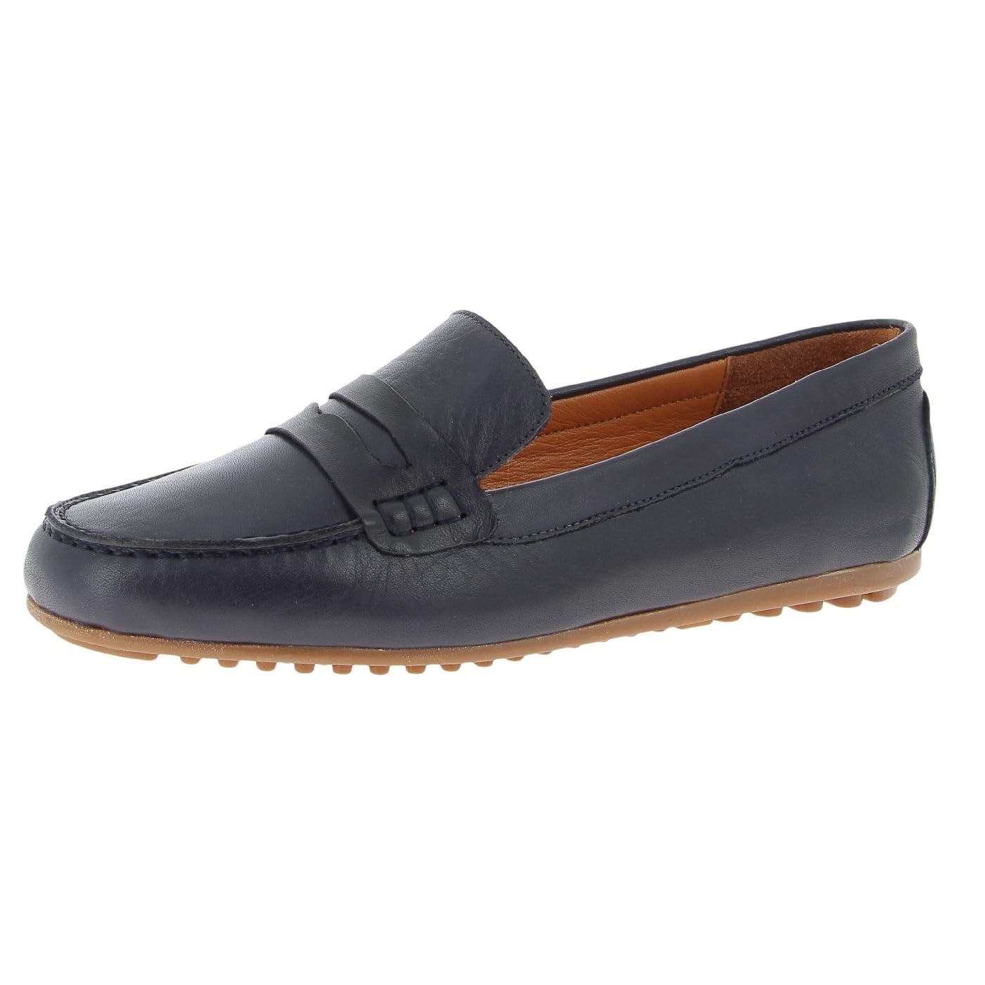 Andrea Conti Women's Moccasin, D Blue, 8 UK