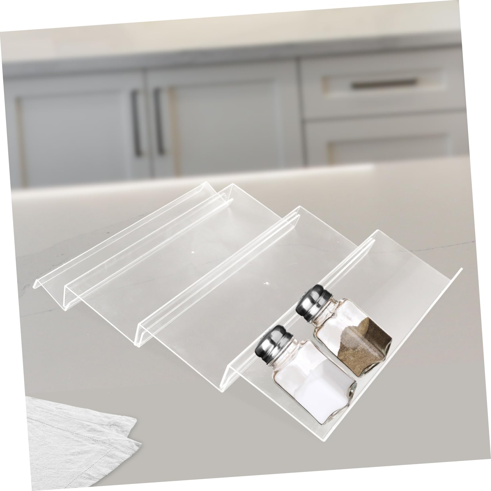 GLEAVI Especias De Acrílico Transparente Organizador De Cajón Reutilizable Para Tarros De Especias Estante De Almacenamiento Para Cocina