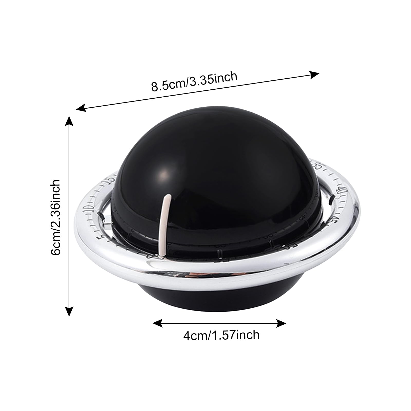 Timer Da Cucina Meccanico Magnetico - 60 Minuti Acciaio Inossidabile - Foto 8