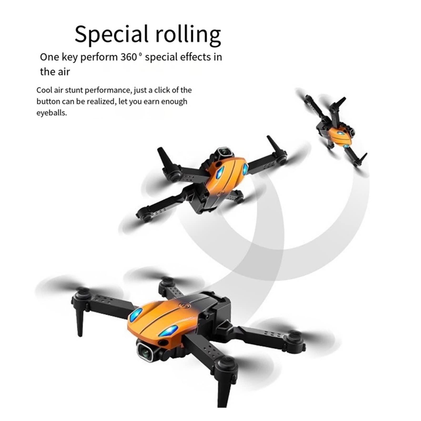 Składany dron Quadcopter Mini RC Drone Inteligentne unikanie przeszkód 4K Podwójna kamera WiFi Air Helicopter Składany quadcopter Drone Toy (Kolor: 4K Dual Camera B Rozmiar: 1) (Brak kamery