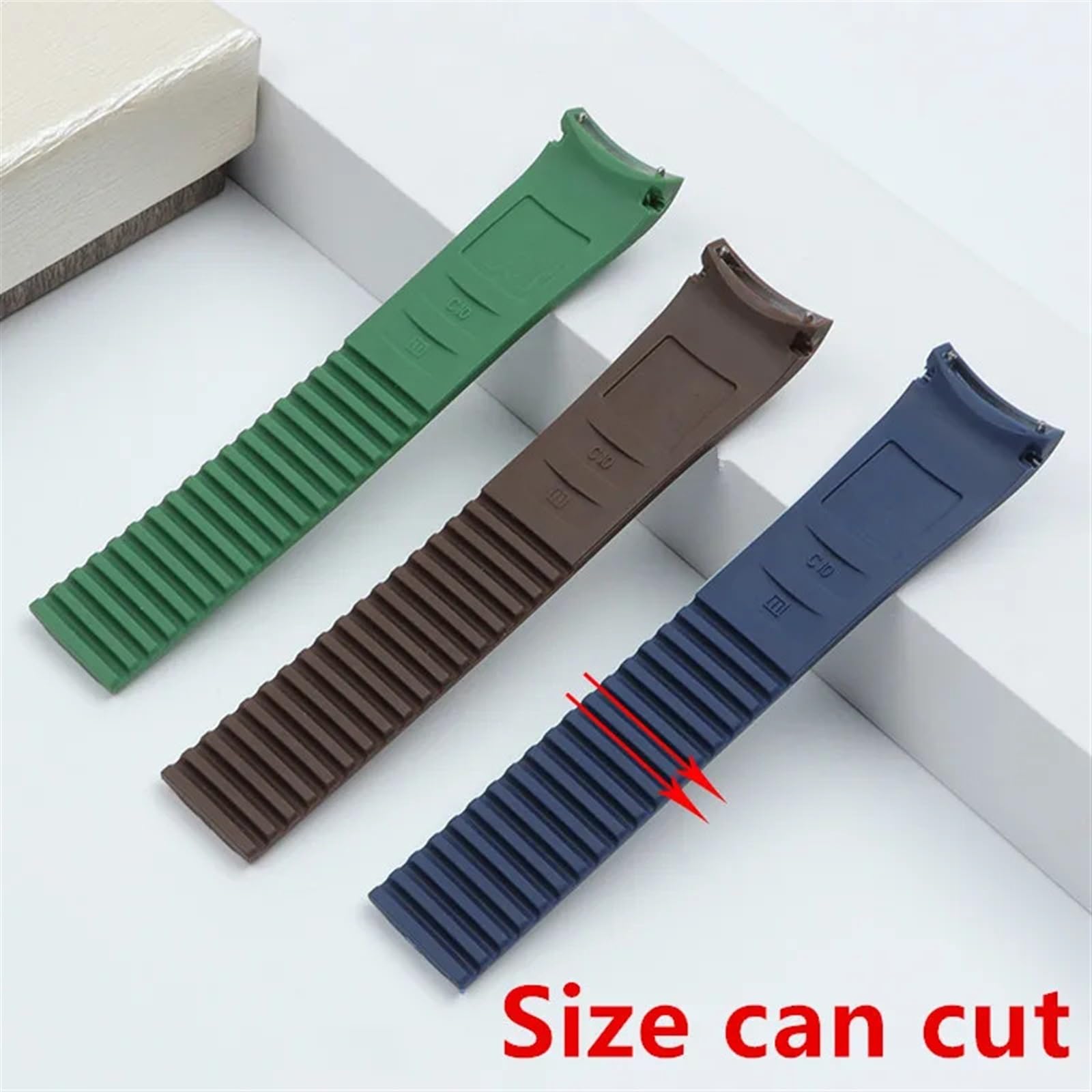 21 mm Silikonkautschuk-Armband für Uhrenarmband der Serie 5164a, 5167a, 5968a