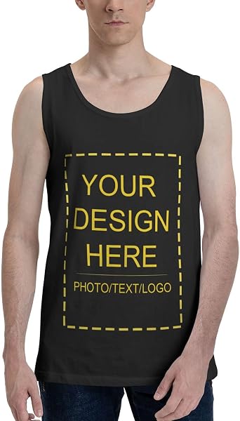Custom Tank Tops for Men Ultra Soft t Shirts Add Your Own Image Photo Logo Design Personalized Vest Tee